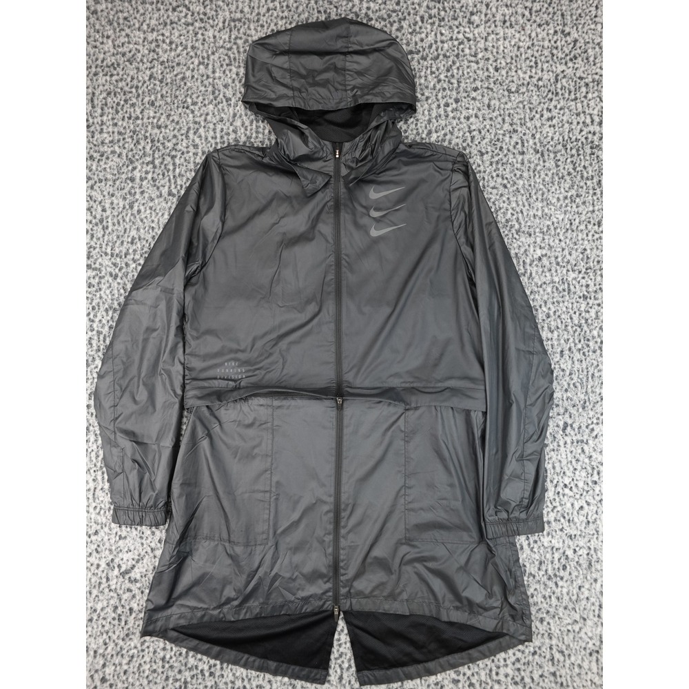 Nike Windrunner Jacket Men Large Black Running Division Triple Swoosh 933674-010